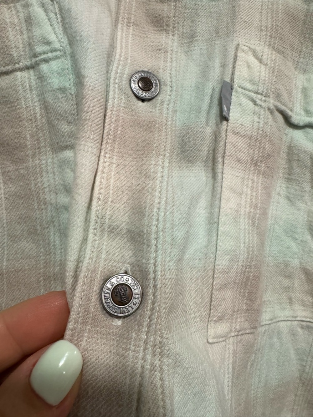 Levi’s Silver Tab Button Down Plaid Flannel Size … - image 7